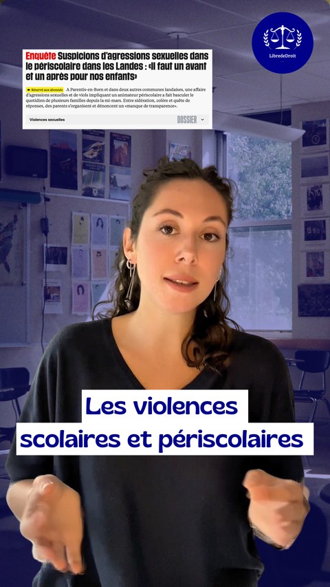 Couverture d'un réel LibredeDroit : « Les violences scolaires et périscolaires »